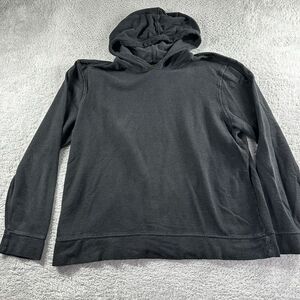 Lucky Brand Hooded Sweater Womens 2x Black Light‎ Weight Long Sleeve Stretch